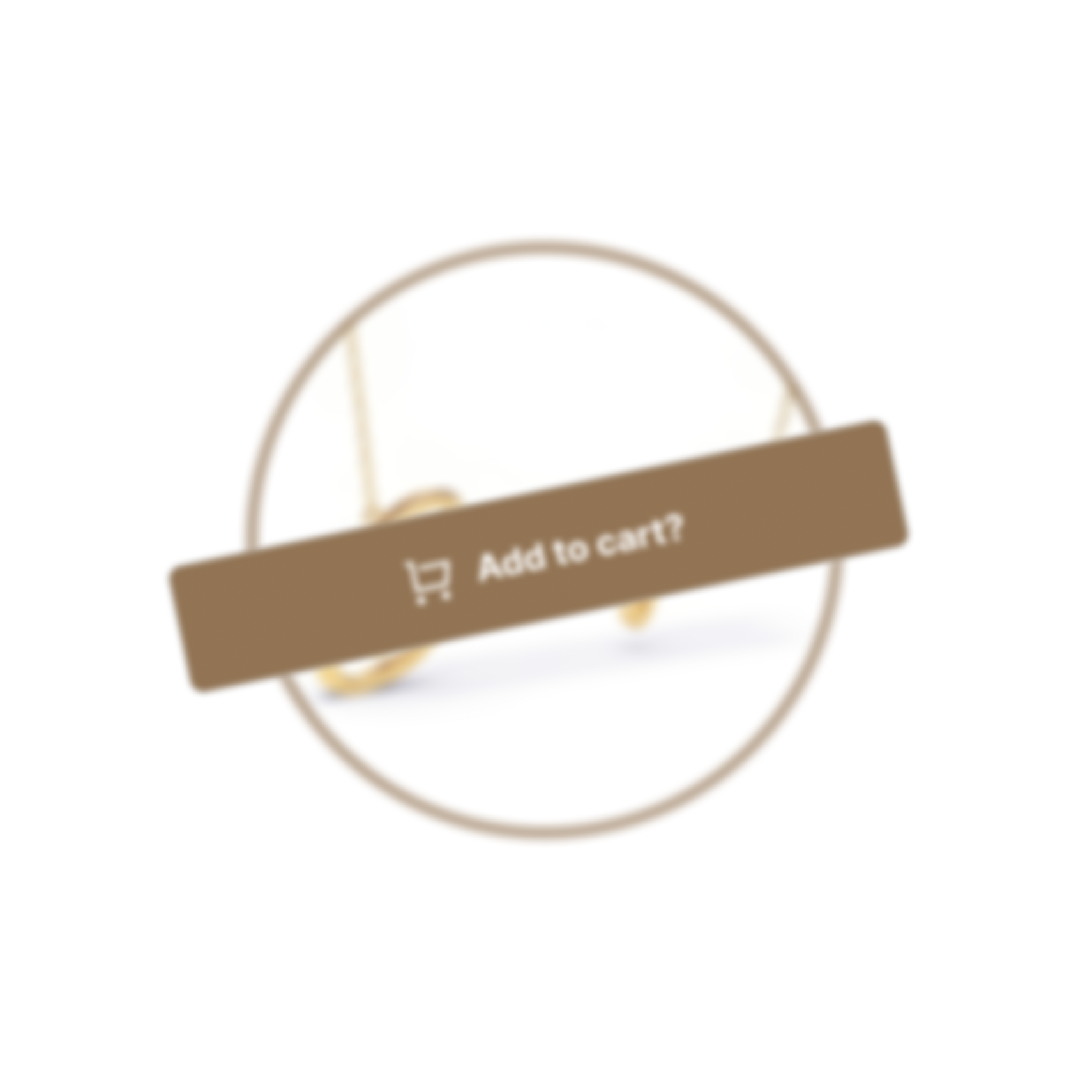 A blurred glimpse of a personalised necklace